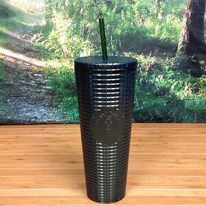 Starbucks 2021 Winter Holiday Green Grid Cold Cup Tumbler Venti 24oz
